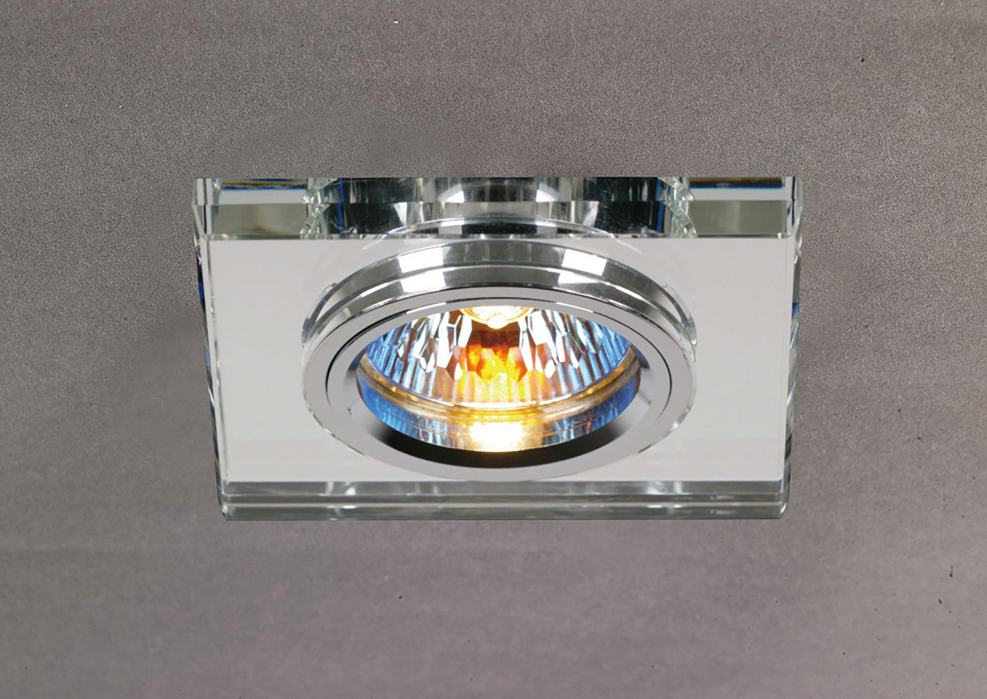 IL30817CH  Crystal Downlight Shallow Square Rim Only Clear